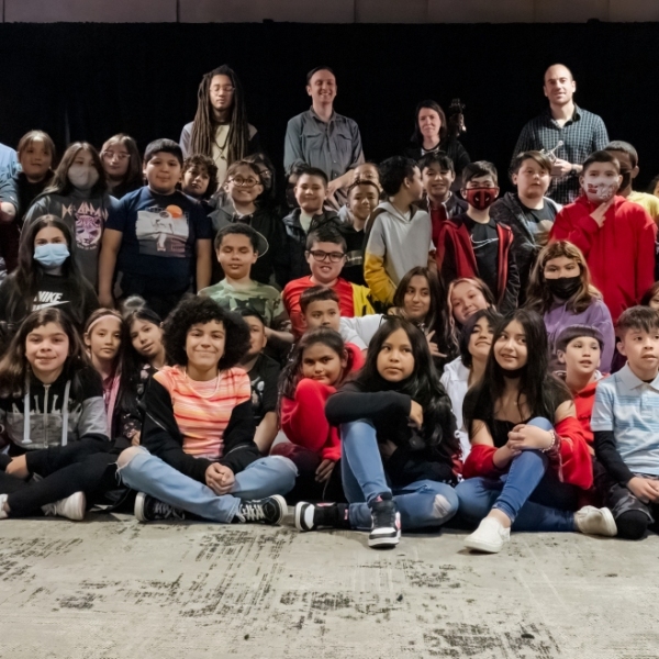 Class picture at Jazz for the Schools, McNichols Building