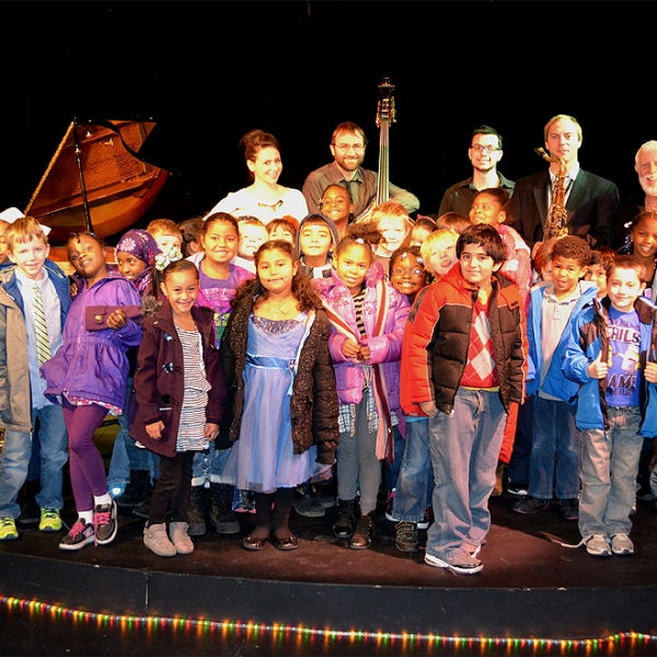 Class photo from Jazz for the Schools